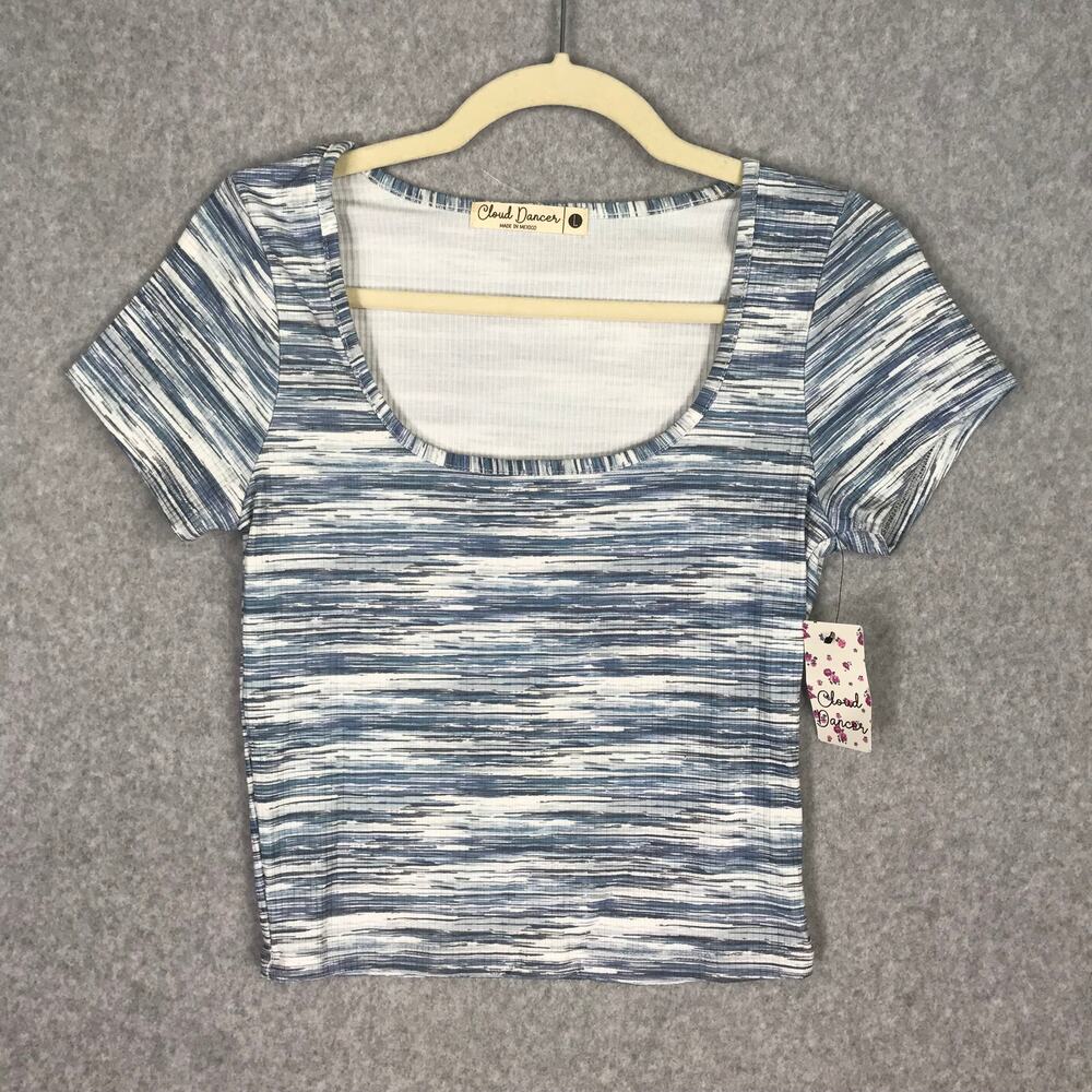 Cloud Dancer Shirt Women Large Yoga Active Performance Basic Everyday Tight Crop